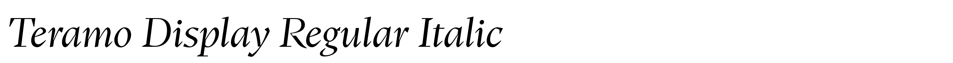 Teramo Display Regular Italic